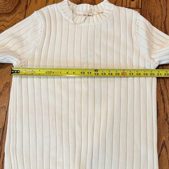 Zulu & Zephyr Ribbed Cotton Cream Thick Knit Sweater Size 6 Minimalist - Picture 6 of 7